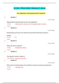 G150 / PHA1500 Module 05 Quiz (2 LATEST Versions, 2020): The Digestive and Reproductive Systems,The Respiratory and Urinary Systems: Structure and Function of the Human Body: Rasmussen College (ANSWERS VERIFIED ALL CORRECT)