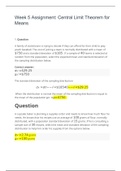 MATH 225N Week 5 Assignment&colon; Central Limit Theorem for Means&lbrace;GRADED A&rcub;