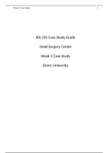 BIS 245: Case Study Guide -Week-3- Small Surgery Center - DeVry University, Chicago.