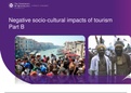 Negative Social Impacts of Tourism