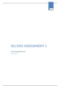 SCL1501 SECOND SEMESTER ASSIGNMENT 1 2020 -ANSWERS