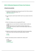 NR511 / NR 511: Differential Diagnosis & Primary Care Practicum (All Quiz Exam Questions) 2020: Chamberlain College Of Nursing