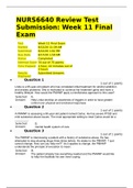 NURS 6640 Final Exam (4 Versions, 2020)/ NURS-6640N Final Exam (75 Q & A in Each Version, 100% Correct)