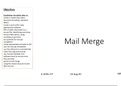 CHAPTER 17: MAIL MERGE (A level IT 9626)