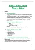 NR 511/ NR511- Final Exam Study Guide CHAMBERLAIN NURSING511 FINAL EXAM GUIDE (2020/2021)