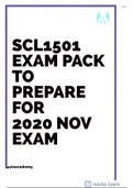 SCL1501 EXAM REVISION PACK / SUMMARY NOTES 2020