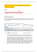 MKTG,522 Week 7 Discussion Thread 1 – Global Brands Complete Graded Solutions 