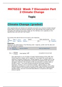 MKTG522  Week 7 Discussion Part  2 Climate Change/Complete Solution