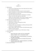 NR 222 Unit-3 Notes, Study Guides (Latest Version): Health and Wellness: Chamberlain University