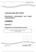 COM2603 Tutorial Letter 201/Semester 1/ 2018