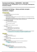 BMW Ontwikkelingsbiologie - HC samenvatting deel I - BMW20705 (2019-2020)