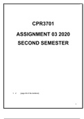 CPR3701 ASSIGNMENT 3 SOLUTIONS, SEMESTER 2, 2020