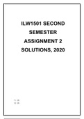ILW1501 ASSIGNMENT 2 SOLUTIONS, SEMESTER 2, 2020