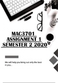 MAC3701 ASSIGNMENT 1 SEMESTER 2 2020 SOLUTIONS 