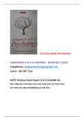 PYC1501 BASIC PSYCHOLOGY