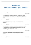 NURS 6501  ADVANCE PATHO QUIZ 5 WEEK 1