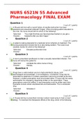 NURS 6521N 55 Advanced Pharmacology FINAL EXAM 2020 With All Answers Correct 