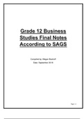 Grade 12 Business Studies Final Notes According to SAGS