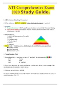 NURS 203 - ATI Comprehensive Exam 2020 Study Guide (100% correct).