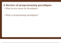 OOP - Programming Paradigm and Introduction