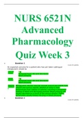 NURS 6521N Advanced Pharmacology Quiz Week 3 LATEST