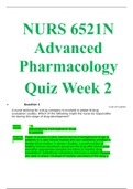 NURS 6521N Advanced Pharmacology Quiz Week 2 LATEST