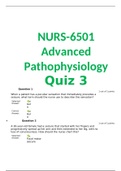 NURS6501 / NURS 6501 Advanced Pathophysiology Quiz 3