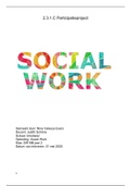 2.3.1.C Ontwikkeling als sociaal werker (participeren in een project PARTICIPATIEPROJECT) (CIJFER: V)