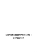 Samenvatting marketingcommunicatie concepten - D. Vermeirsch