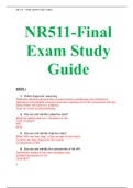 NR511-Final Exam Study Guide LATEST