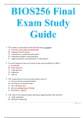 BIOS 256 Final Exam / BIOS256 Final Exam (Essay Questions AND MCQ) : Anatomy & Physiology IV with Lab: Chamberlain College of Nursing (Complete Answers- 100% Score, Latest 2020/2021)