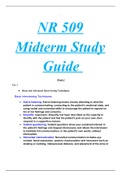 NR 509 Midterm Exam Study Guide (Latest, 2020/2021): Chamberlain College of Nursing