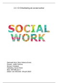 2.3.1.D ontwikkeling als sociaal werker verslag! (CIJFER 7.9!!!)