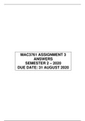 MAC3761 ASSIGNMENT 3 SUGGESTED ANSWERS | DUE 31 AUGUST 2020