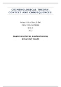 Overzichtelijke Nederlandse Samenvatting boek Criminological Theory: Context en Consequences van Lilly, Cullen, & Ball 