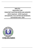 MRL3701 EXAM PACK ANSWERS (2019 - 2014) AND 2020 BRIEF NOTES