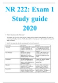 NR 222: Exam 1 Study guide 2020