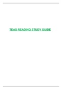TEAS READING EXAM STUDY GUIDE
