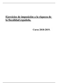 Ejercicios de imposición a la riqueza para saber calcular el impuesto de patrimonio español