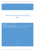 VIDEO PRESENTATION AND RESEARCH BRIEF