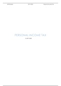 Samenvatting Personal Income Tax / docente Liesje Venneste