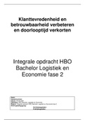 NCOI Eindopdracht fase 2 - HBO bachelor Logistiek en Economie (cijfer 9) incl beoordeling
