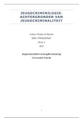 Overzichtelijke Nederlandse Samenvatting Boek Jeugdcriminologie: Achtergronden van Jeugdcriminaliteit van Weijers & Eliaerts