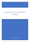 Samenvatting corporate finance (2e jaar internationaal ondernemen)