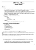 NR511 FINAL EXAM STUDY GUIDE , Version-1 (Differential Diagnosis and Primary Care Practicum),Chamberlain College of Nursing (A grade)