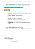 NR 283 Exam 1 Concept Review / NR283 Exam 1 Study Guide (LATEST, 2020): Pathophysiology : Chamberlain College of Nursing (Updated Complete Guide, Download to Score A) 