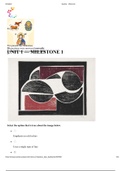 Art History Milestone 1 (passed)_Score 28/31 /|Art history 1 Challenge Milestone 1 unit 1 Sophia Course (solution)