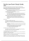 Family Law Comprehensive Study Guide/Exam Notes