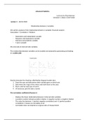 Advanced Statistics - Lecture Notes 