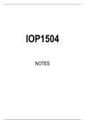 IOP1504 Summarised Study Notes